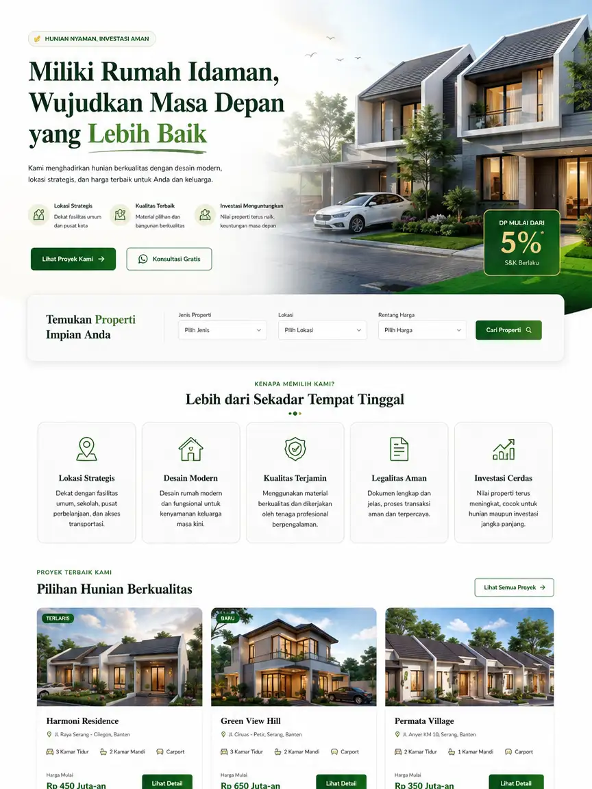 Landing Page Properti