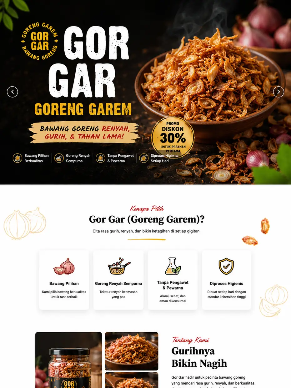 Landing Page UMKM Gorgar